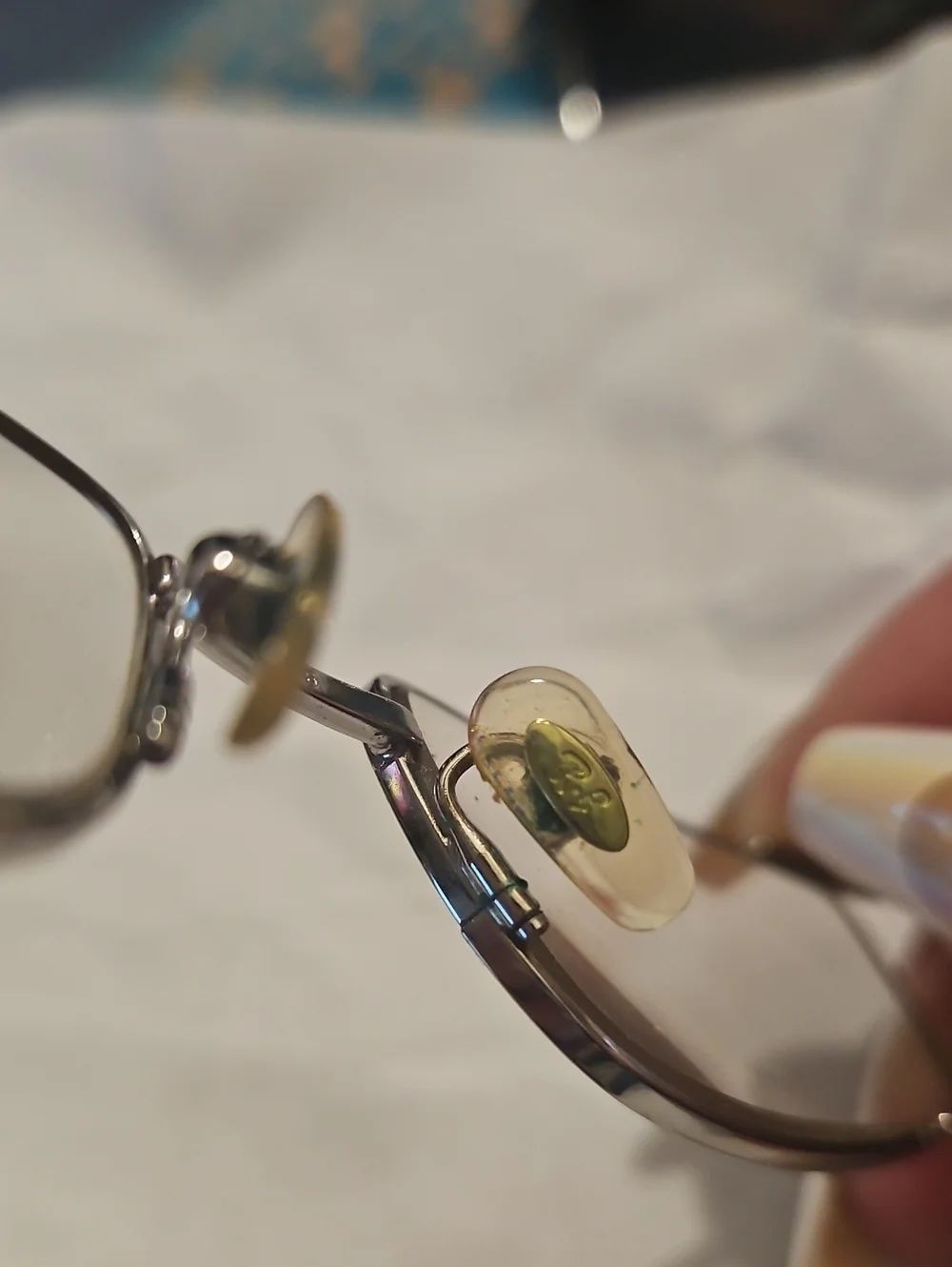 Ray-Ban Rectangular Metal Glasses in Silver and Brown